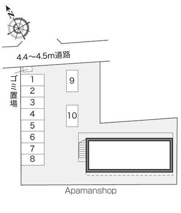 レオパレストゥインクル[1K/23.18m2]の配置図