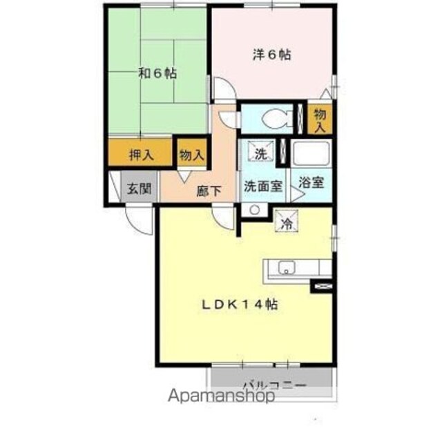 セジュール守山[2LDK/58.37m2]の間取図
