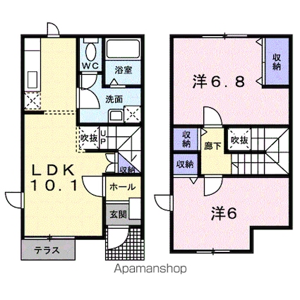 サンライフ[2LDK/58.79m2]の間取図
