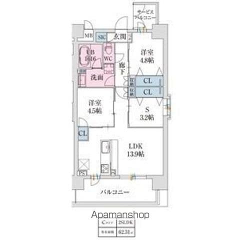 スプランディッド難波VIIの間取り写真