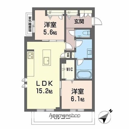 Ｙａｎａｇｉ　Ｔａｋａｓｕ[2LDK/66.13m2]の間取図