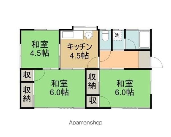 ＪＲ宇都宮線 古河駅 徒歩154分 1階建 築41年の間取り写真