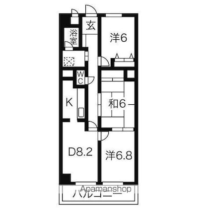サニーコート矢田[3DK/71.82m2]の間取図