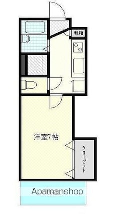 香川県高松市林町[1K/25.12m2]の間取図