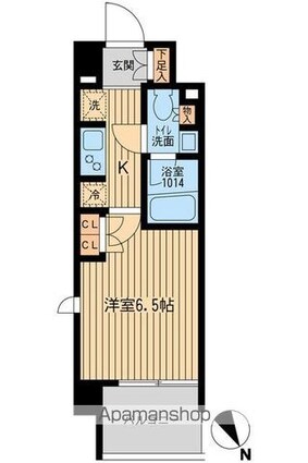 ＢＬＥＳＳ上池袋[1K/22.23m2]の間取図