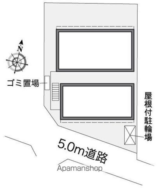 レオパレス豊Ⅲ[1K/19.87m2]の配置図