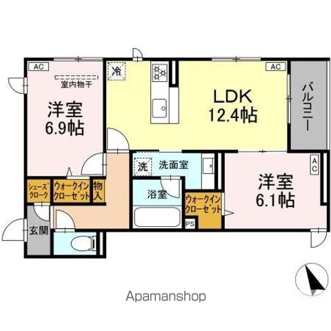 D PAINA 宿河原6 IIの間取り写真