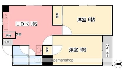 ＤＡＫマンション山越[2LDK/48.33m2]の間取図