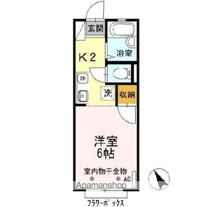 第ＩＩＩＡＩコーポ[1K/19.87m2]の間取図