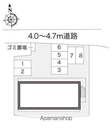 レオパレスＹ＆Ａ[1K/23.18m2]の配置図
