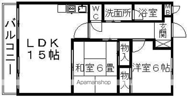 下伊福かわいマンションの間取り写真