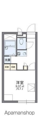 レオパレススカイドリーム長土呂[1K/20.28m2]の間取図