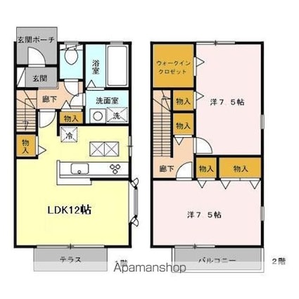 ウィルコート光ヶ丘　ＡＢＣＤＥ[2LDK/72.87m2]の間取図