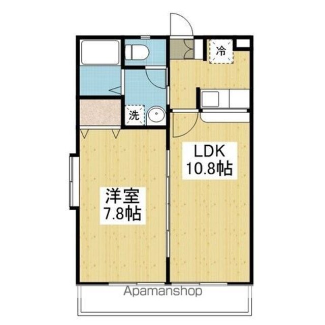 ロイヤルオートヤビル[1LDK/42.78m2]の間取図