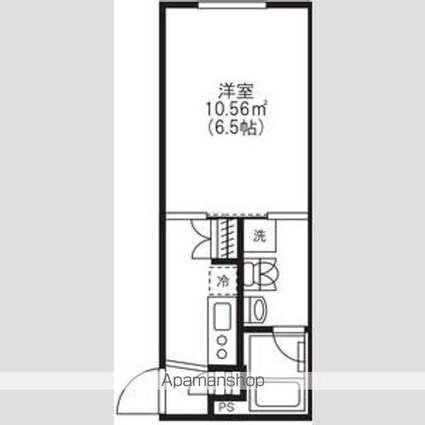 ルーデンスときわ台Ⅱ[1K/20.25m2]の間取図