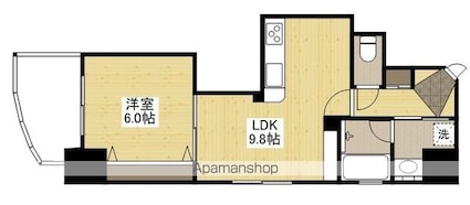 広島県広島市中区舟入中町[1LDK/38.92m2]の間取図