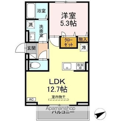 ＭーＢａｓｅ　Ｈｏｎｊｏ　Ｋｉｔａ[1LDK/41.68m2]の間取図