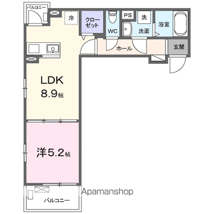 フォルトゥーナ[1LDK/35.6m2]の間取図
