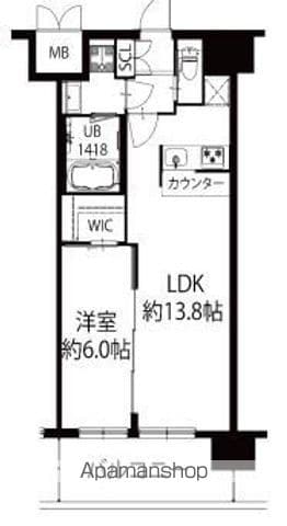 【グランカーサ難波元町の間取り】