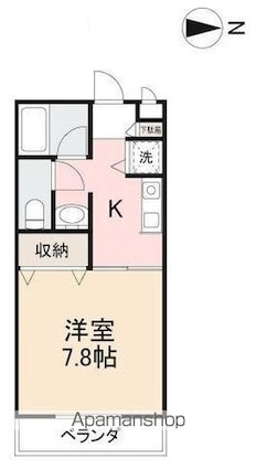 コンフォール・メゾン[1K/26.25m2]の間取図