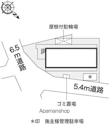 レオパレスフリーダム[1K/19.87m2]の配置図