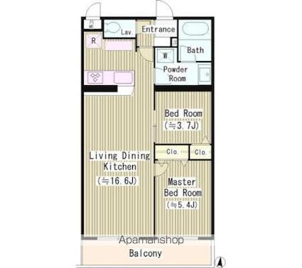 フェアフォレスト５４０[2LDK/54.72m2]の間取図