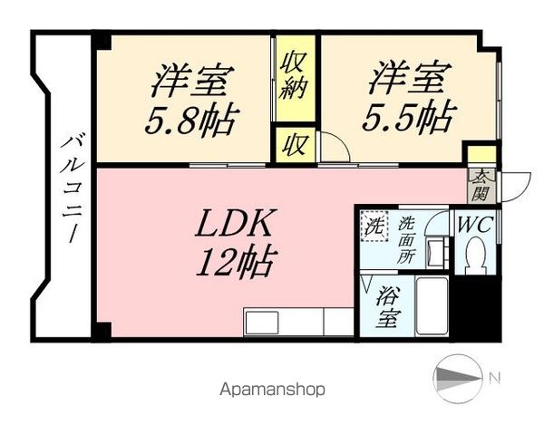 ハイデンス岡山の間取り写真