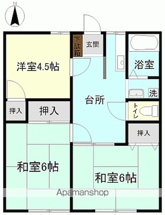 ソウシャルハイツ[3K/46.28m2]の間取図