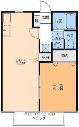ソレジオ辻[1LDK/40.92m2]の間取図