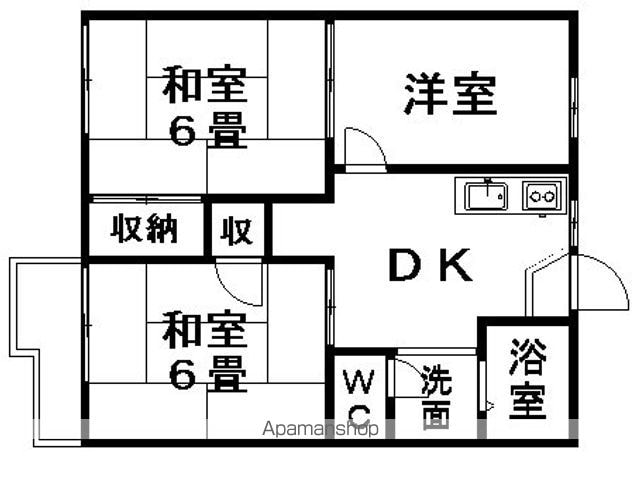 【青梅市長淵のアパートの間取り】