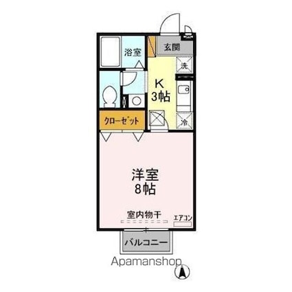 アークグレイスＩＩ[1K/26.93m2]の間取図