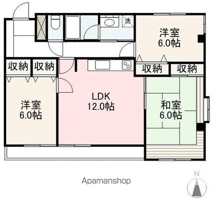 ウッドネスト成合[3LDK/71.43m2]の間取図