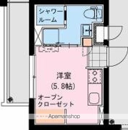 Ｔｈｅ　Ｒｏｃｋ　ＡＰＴ[1R/16.12m2]の間取図