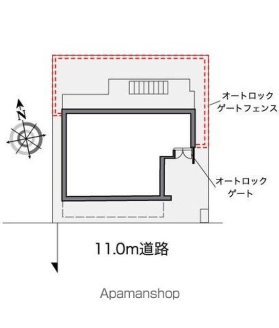 レオパレスＥＡＳＴＡＧＥⅡ[1K/20.81m2]の配置図