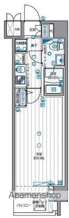 パティーナ住吉[1K/26.36m2]の間取図