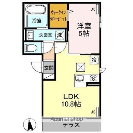 オッツ[1LDK/39.21m2]の間取図