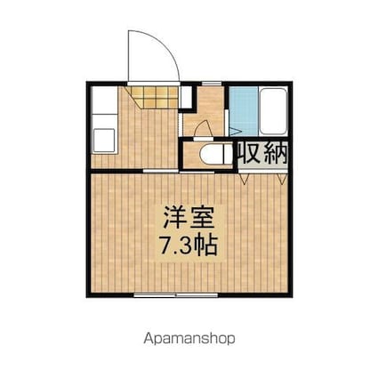 シャルマンさつきＡ[1K/22.77m2]の間取図