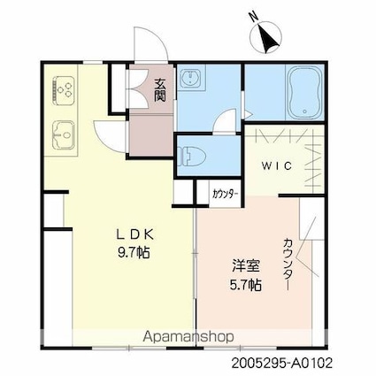 アーデンハイツ[1LDK/36m2]の間取図