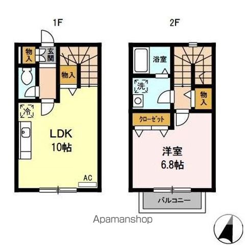 【リースランド富士見　Ⅱの間取り】