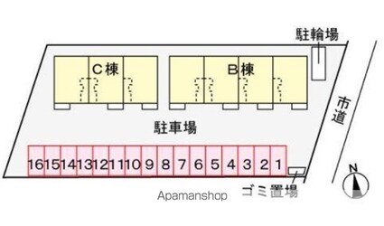 アルカンシェル　ＧⅡ[1LDK/36.19m2]の配置図