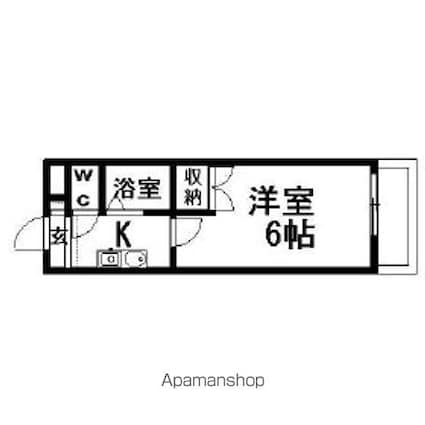 パフィオ[1K/21.06m2]の間取図