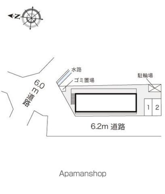 レオパレスグレイス[1K/19.87m2]の配置図