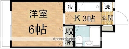 レジデンス拾弐番館[1K/18m2]の間取図