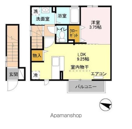 東京都練馬区中村南１丁目[1LDK/37.12m2]の間取図