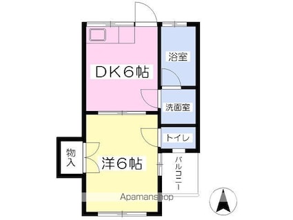 フロンティアＡＴ[1DK/25.92m2]の間取図