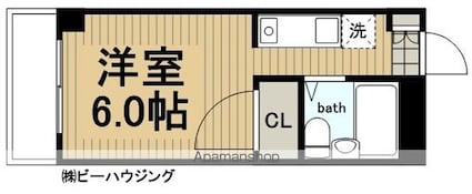 ヴェルドミール[1R/18.54m2]の間取図