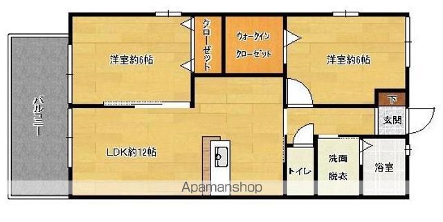 福岡市東区美和台のアパートの間取り