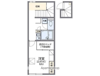 レオパレスＣｏｒｎｉｏｌｏ[1K/28.02m2]の間取図