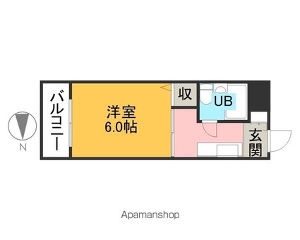 舟入　松尾ビル[1K/17.6m2]の間取図
