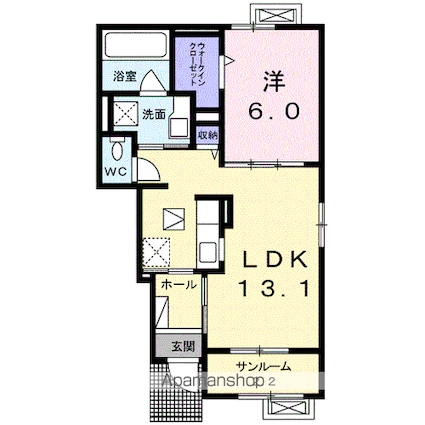 クロース　ボンド[1LDK/50.01m2]の間取図